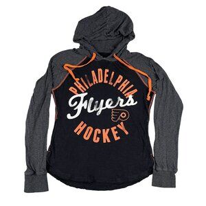 Philadelphia Flyers G-III Carl Banks Womens Black & Grey Light Hoodie Sz Medium